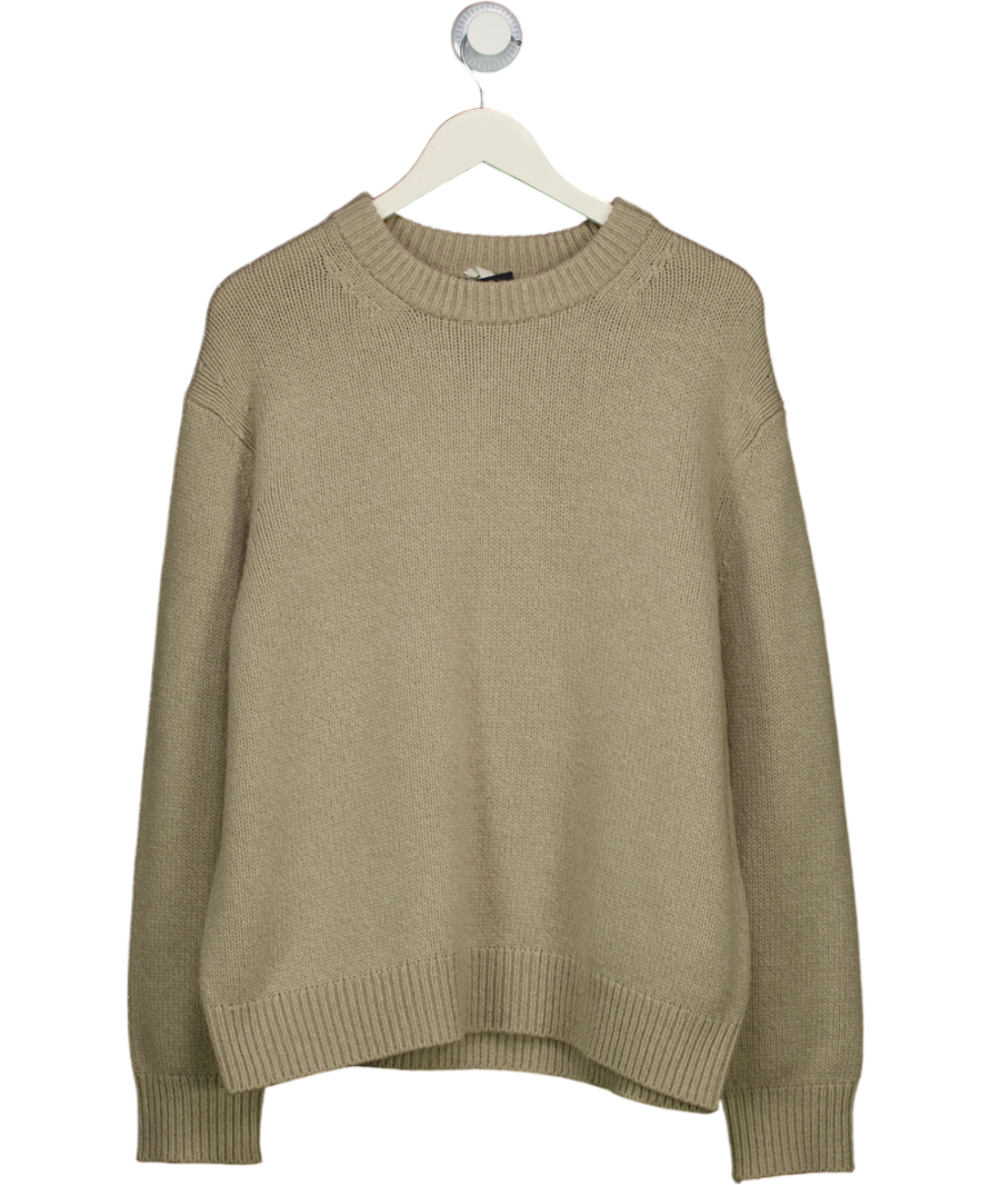 ARKET Beige Heavy Knit Wool Blend Jumper UK M