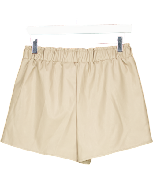 ASOS Beige Leather Shorts UK 10