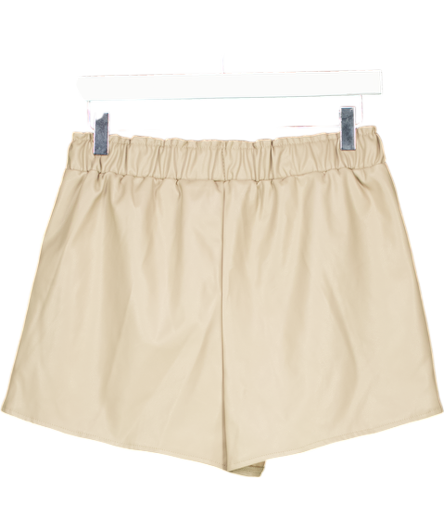 ASOS Beige Leather Shorts UK 10