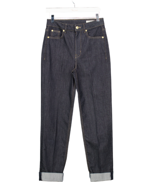 M&S Blue Harper Cigarette Smart Jeans - Long Length UK 8