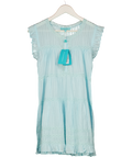 MELISSA ODABASH Blue Rebekah Lace-trim Cotton Dress 14 Years