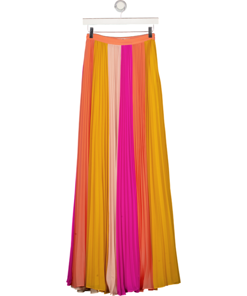 AMUR Multicoloured Pleated Maxi Skirt Sz0 UK 4