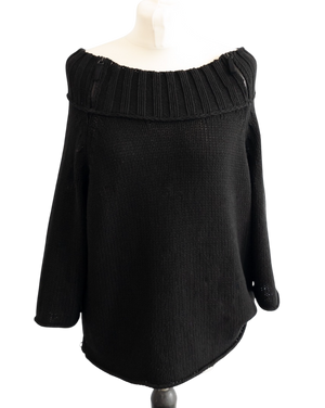 Annette Gortz Black Silk Blend Knitted Sweater UK
