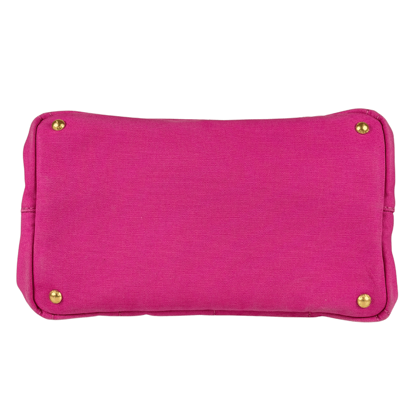 PRADA Pink 2000s Canvas Canapa Tote Bag