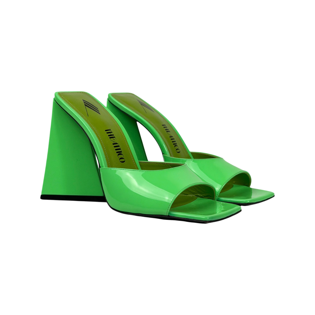 THE ATTICO Green Devon 115mm Mules Sandals EU 38 UK 5