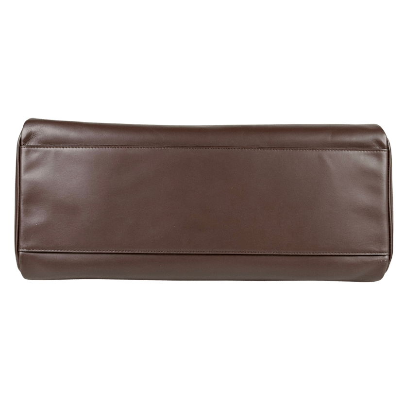 LOULOU DE SAISON Brown Smooth Leather Aaja Leather Bowling Bag