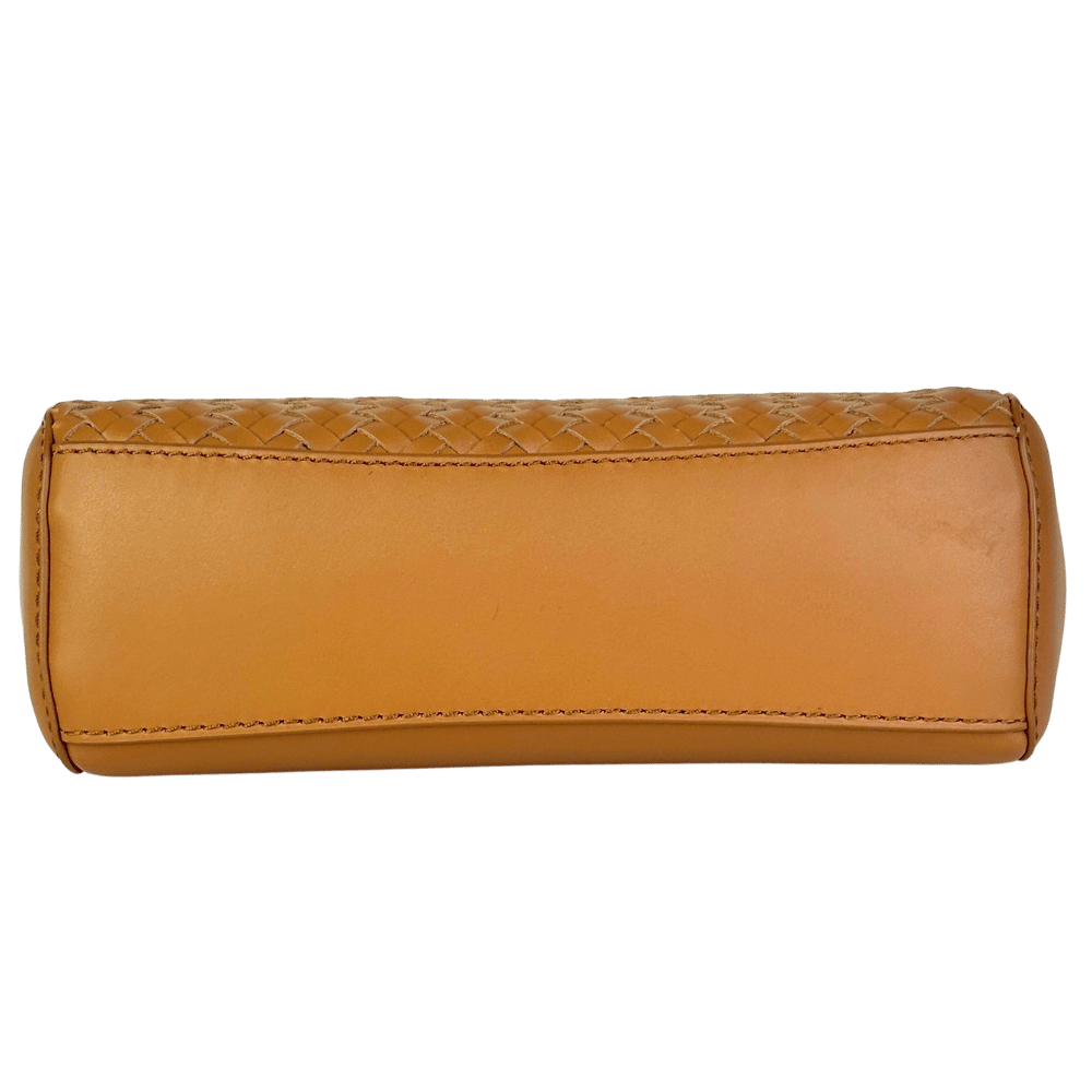 TALBOTS Tan Brown Woven Panel Crossbody Bag One Size