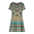 Alberta Ferretti Green A-line Printed Knit Mini Dress UK 8