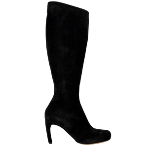 DRIES VAN NOTEN Black Suede Knee-high Boots UK 4 EU 37