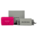 BALENCIAGA Papier Wallet Purse Mini Rose Magenta Pink