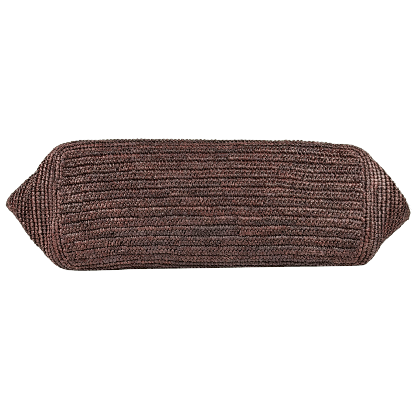 COS Dark Brown Oversized Hand-woven Raffia Tote Bag