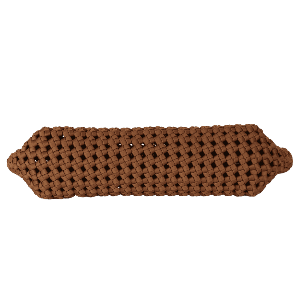 REISS Brown Tan Nadine Woven Clutch Bag
