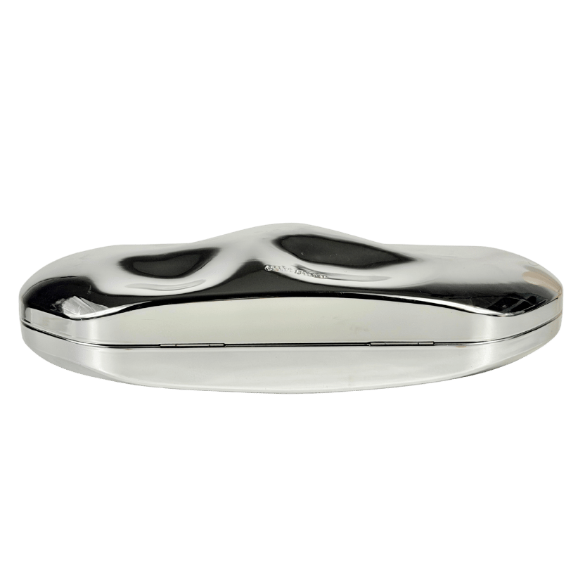 CULT GAIA Metallic Silver Caldera Clutch