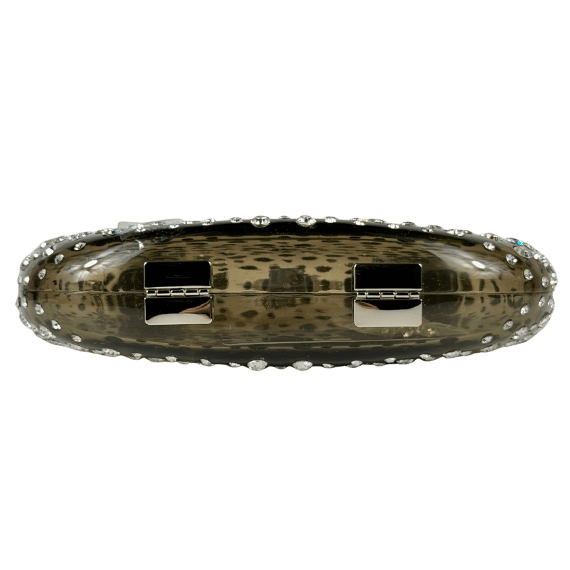 L'ALINGI Black Crystal Encrusted Resin Bag
