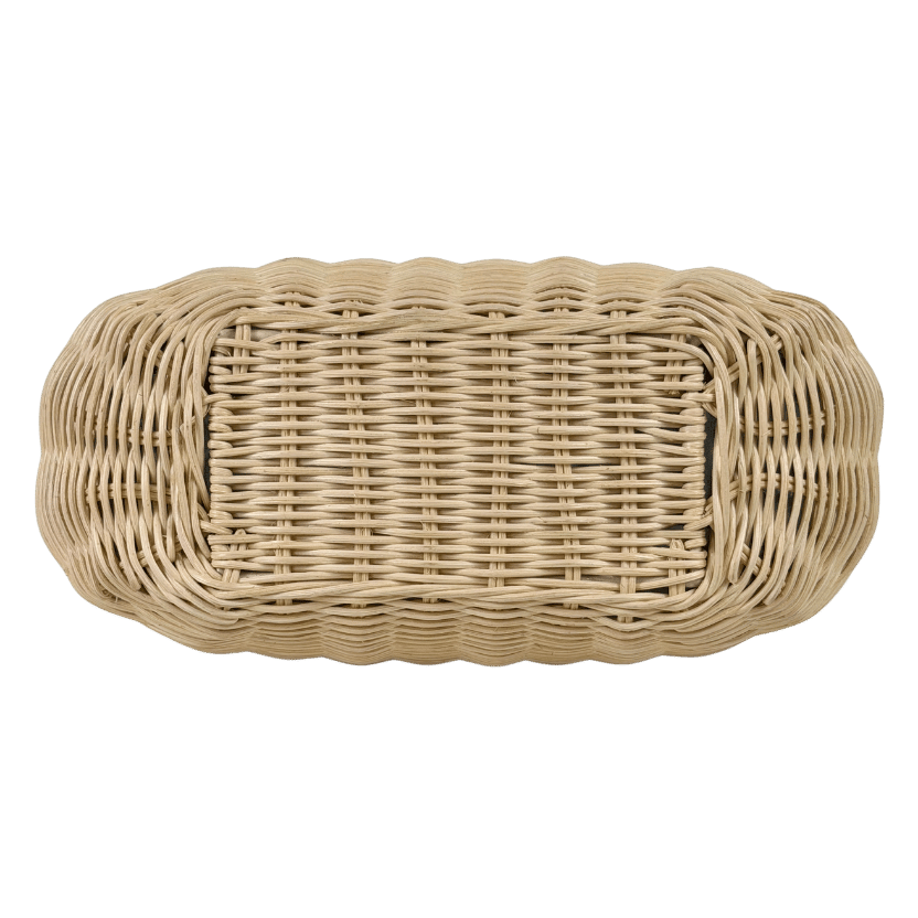 Talbots Beige Wicker Hobo Basket Bag