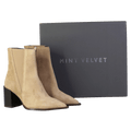 Mint Velvet Beige Noa Neutral Suede Block Heel Boots UK 3 EU 36 👠