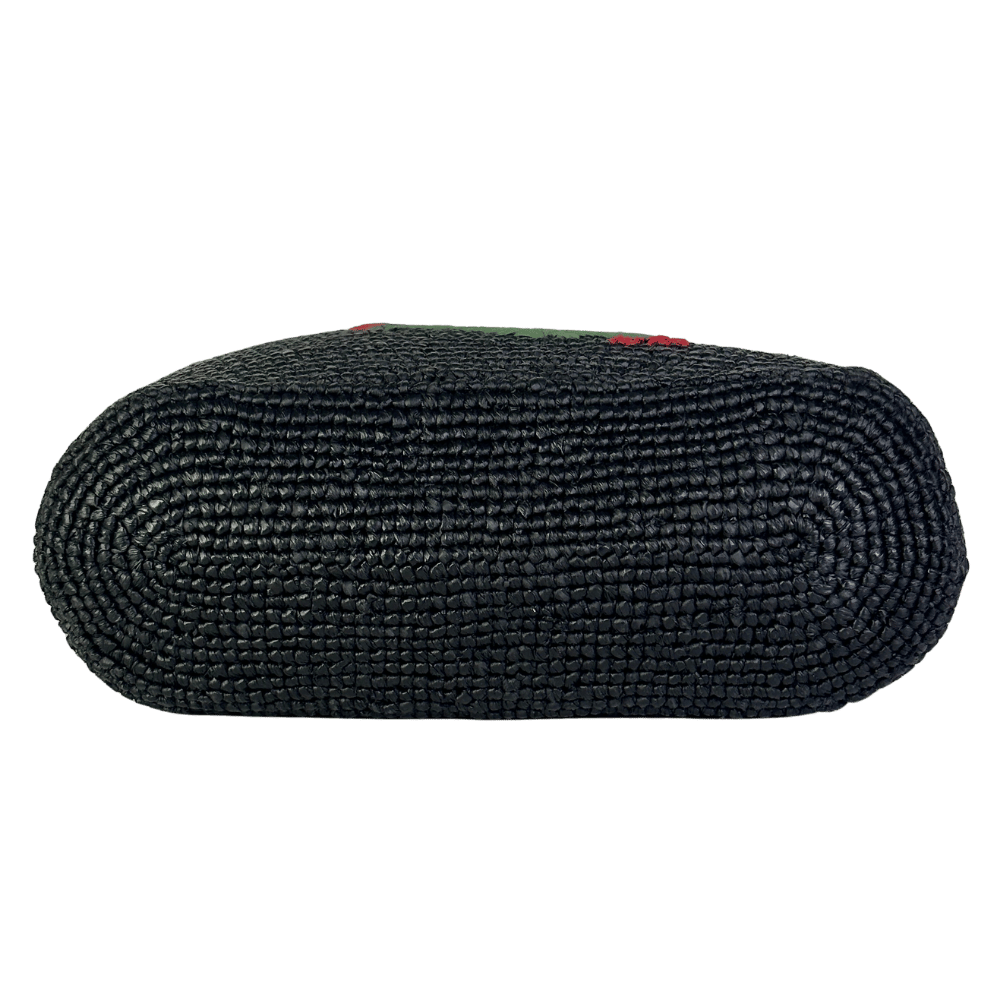 RIXO Black Nilani Raffia Bag One Size