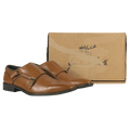 GOODWIN SMITH Brown Tan Leather Monk Strap Shoes UK 10 EU 44