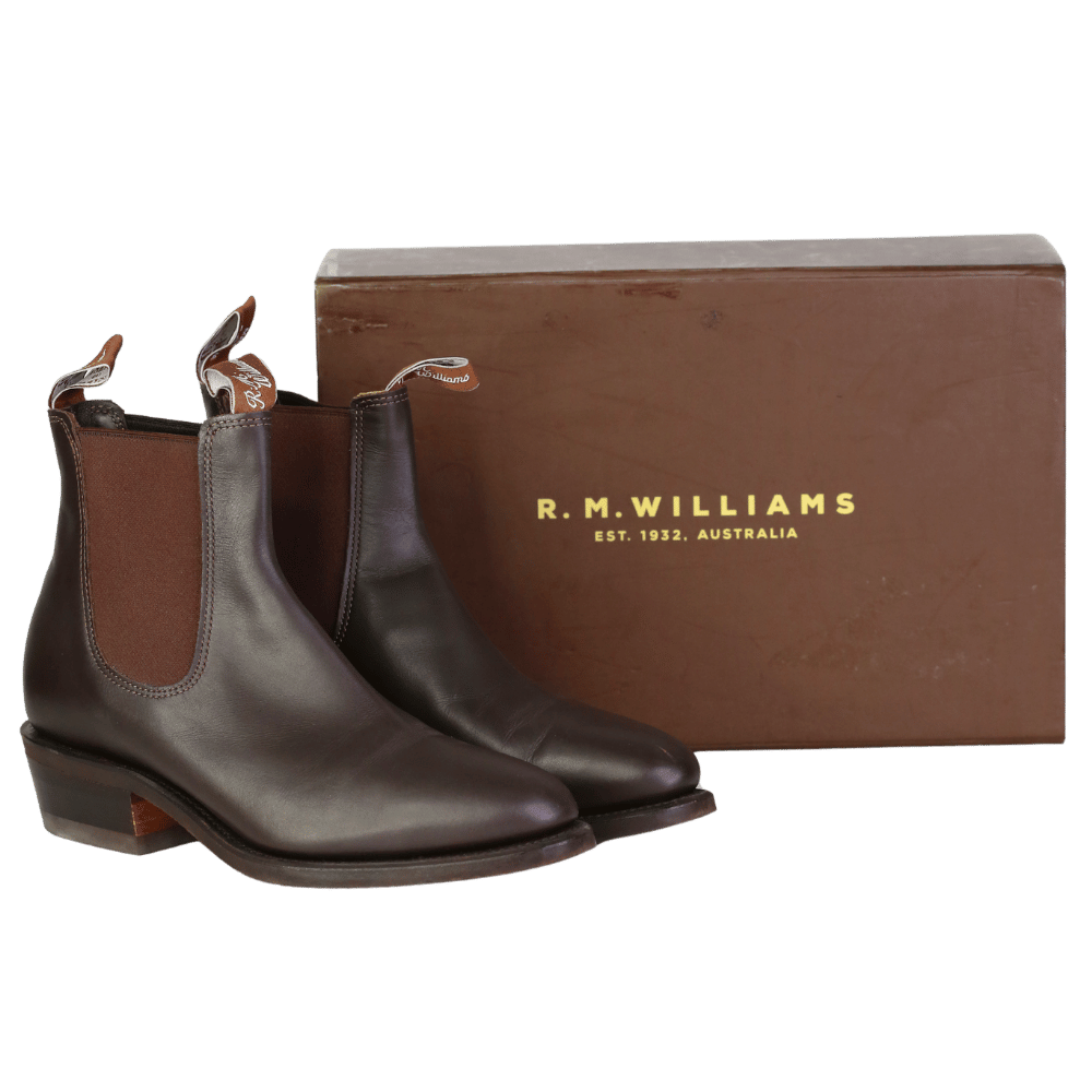 R.M.WILLIAMS Millicent Boot – Dark Brown Aniline Leather UK 6.5 EU 40 👠