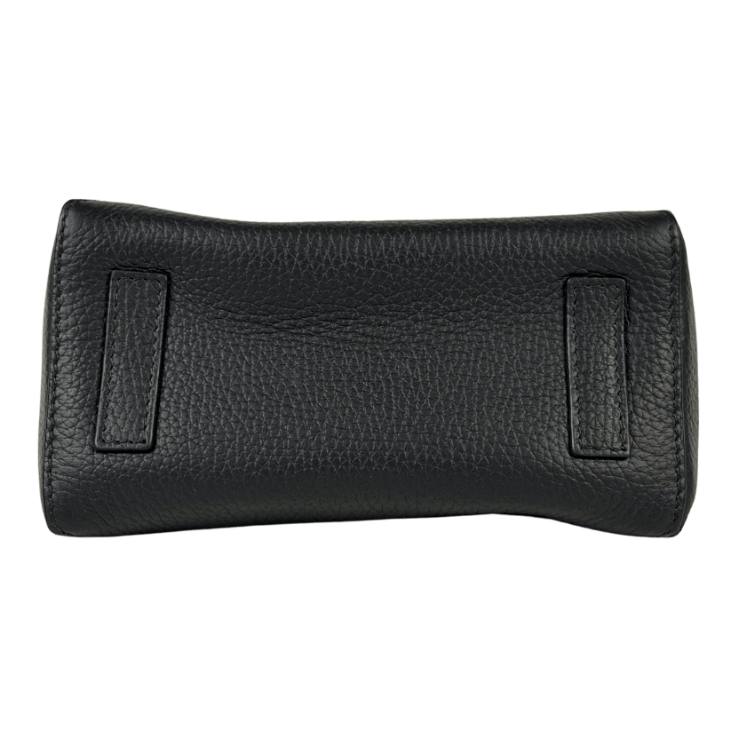 STRATHBERRY Black / Gold Hardware 100% Pebbled Leather Mosaic Nano Top Handle Bag