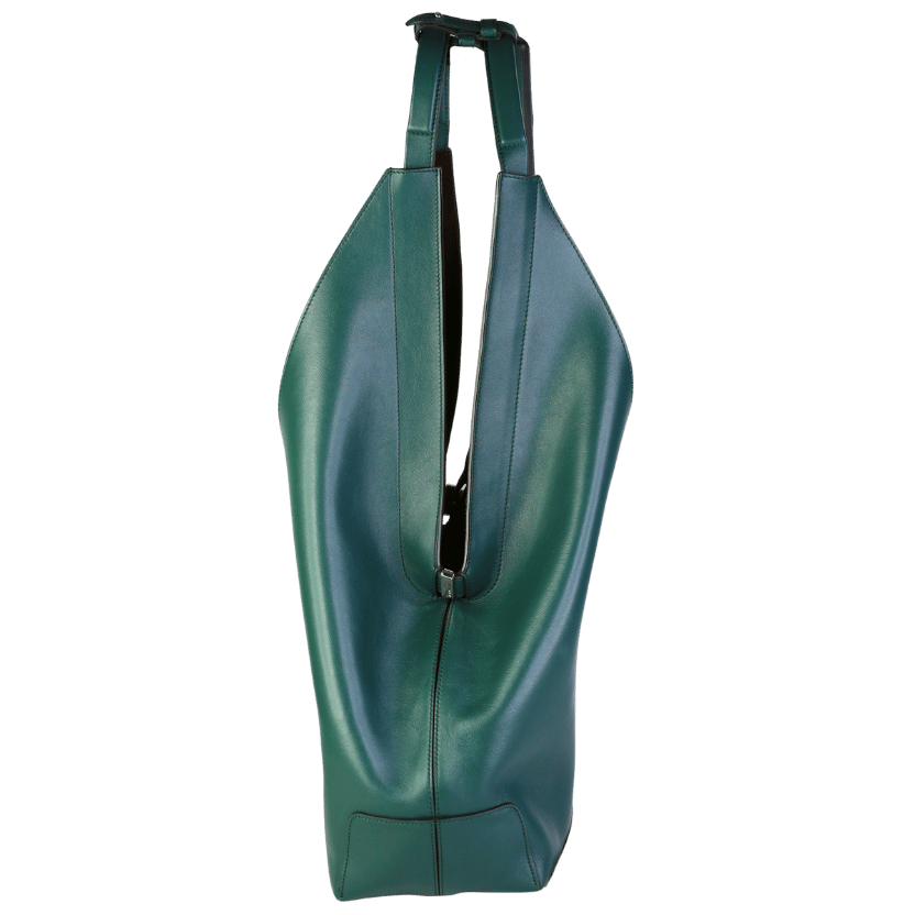 TODS Green Small Di Folio Shoulder Bag Leather One Size