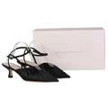 Loeffler Randall Black Rio Ruched Satin Pumps UK 7.5 EU 40.5 👠