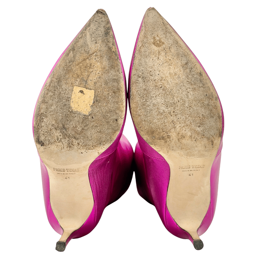 PARIS TEXAS Pink Leather Calf-length Stiletto Boots UK 8 EU 41