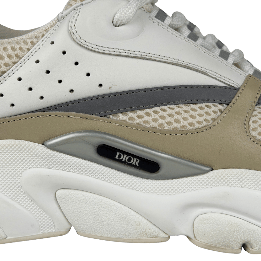 Dior B22 Beige White Calfskin Trainer UK 6 EU 40 👞
