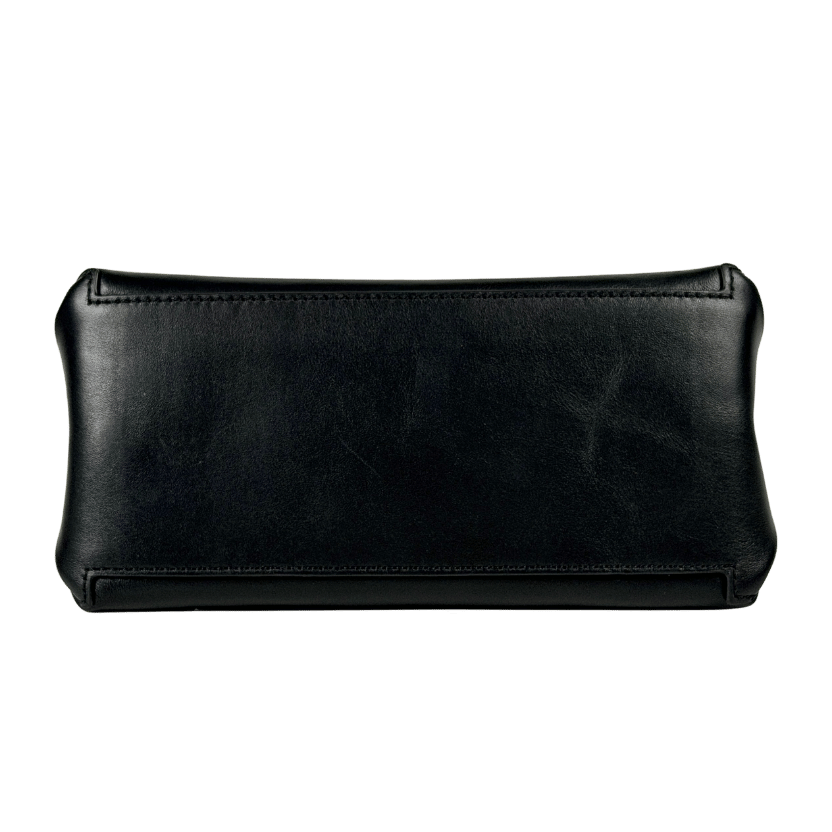 MARC JACOBS Black Leather / Antique Gold The Mini Dual Top Handle Bag