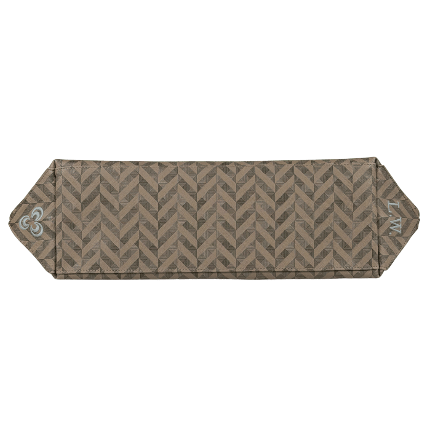 MISELA Brown Large Coated Canvas Travel Bag Monogrammed "l.w" One Size