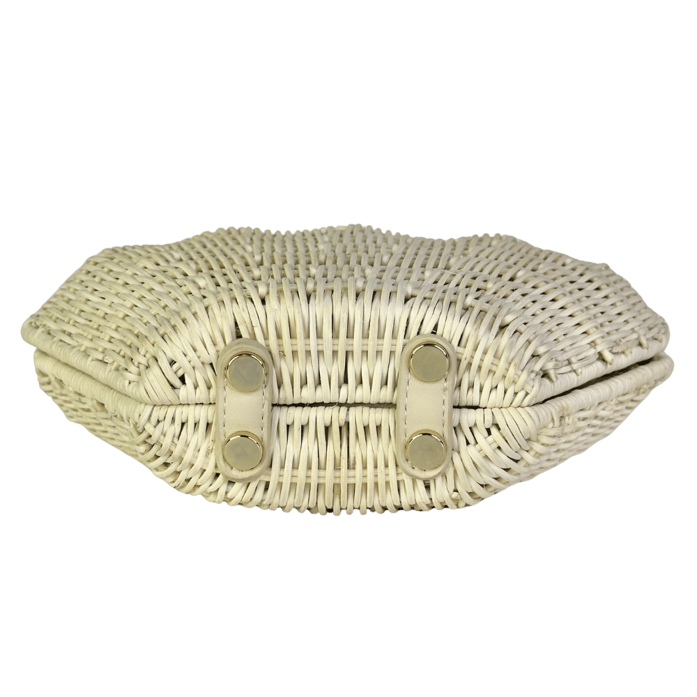 Mint Velvet Cream Structured Shell Clutch Bag With Chain Strap One Size