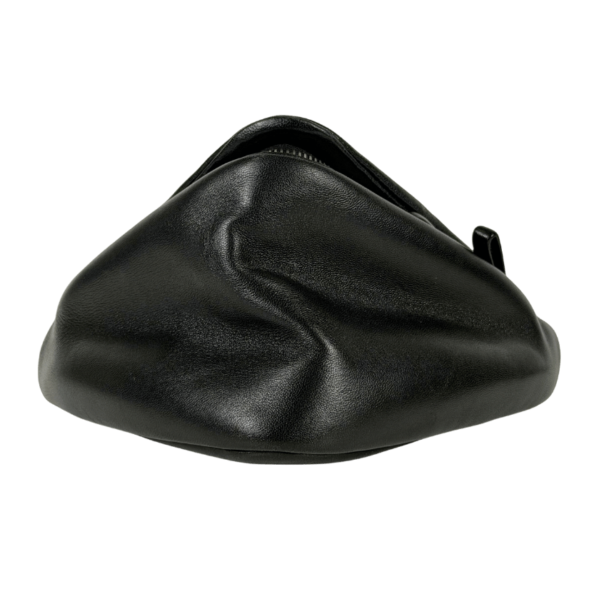 PRADA Black 2010s Triangular Leather Shoulder Bag