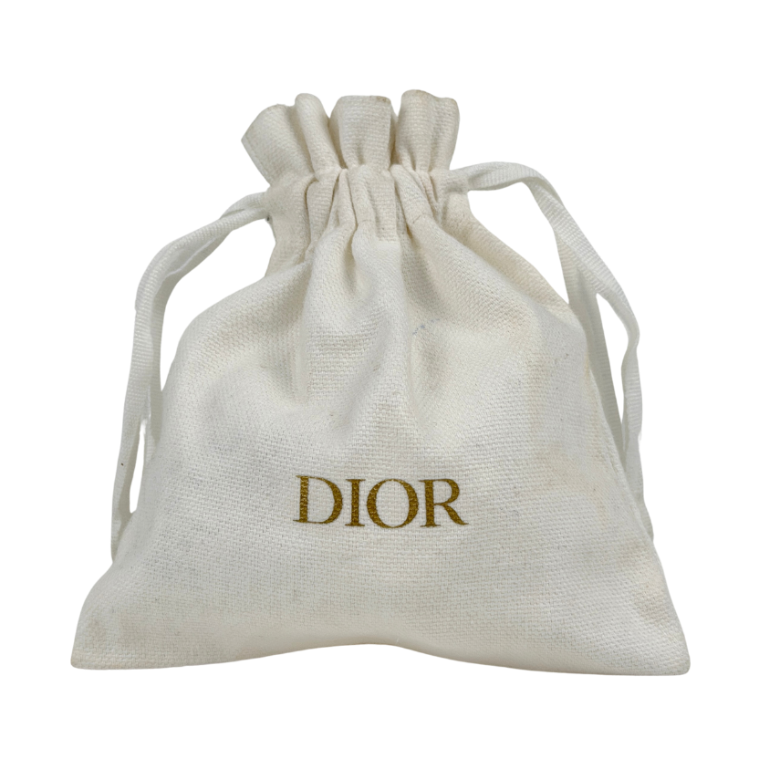 DIOR Vintage Yellow Gold Cd Logo Choker Necklace One Size