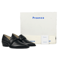PROENZA SCHOULER Black Buffed Calfskin Leather Bronco Loafers UK 3 EU 36 👠