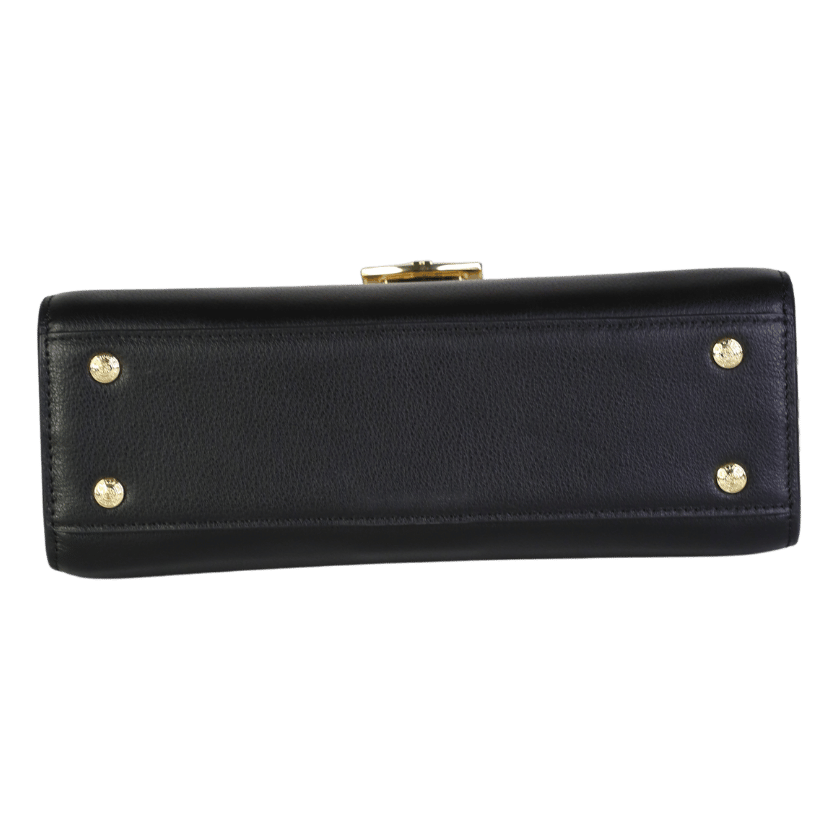 Holland Cooper Black Leather / Gold Cheltenham Bag