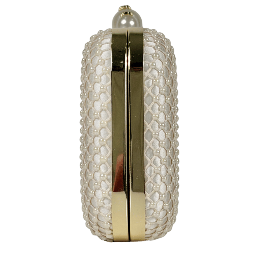 HOLLAND COOPER Cream Vienna Evening Bag Champagne Pearl