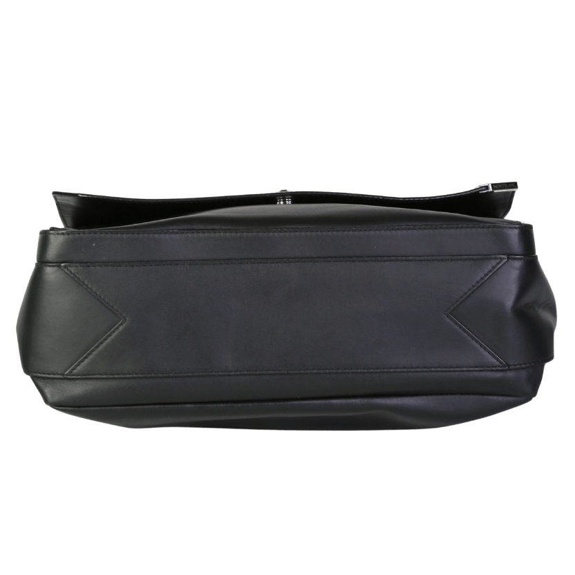 Montblanc Black Leather Urban Spirit Messenger Bag One Size