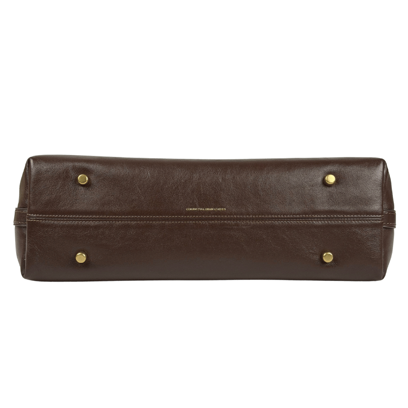 COACH Brown Empire 34 Leather Carryall Bag One Size