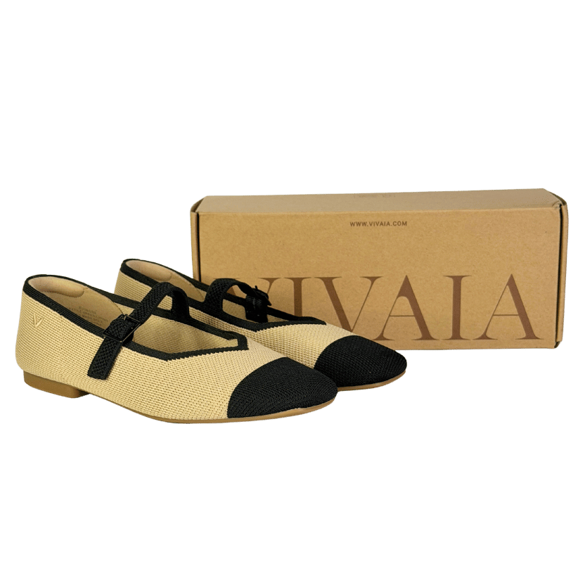 VIVAIA Sustainable Washable Brown Square-toe Mary Jane Flats UK 5.5 EU 38.5 👠