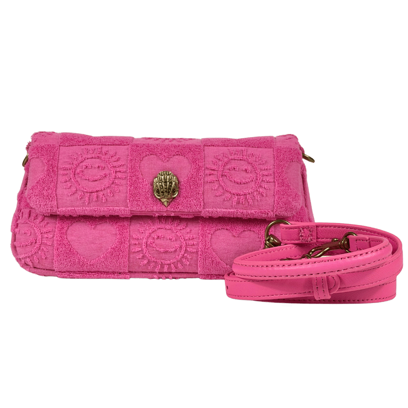 KURT GEIGER Hot Pink Terry Pickle Shoulder Bag One Size