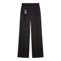 SAINT LAURENT Black Silk Satin Fully Lined Pleated Straight Leg Trousers Fr36 UK 8