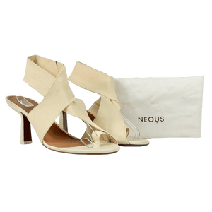 Neous Cream Sandalwood Alum Sandal Heels UK 6 EU 39