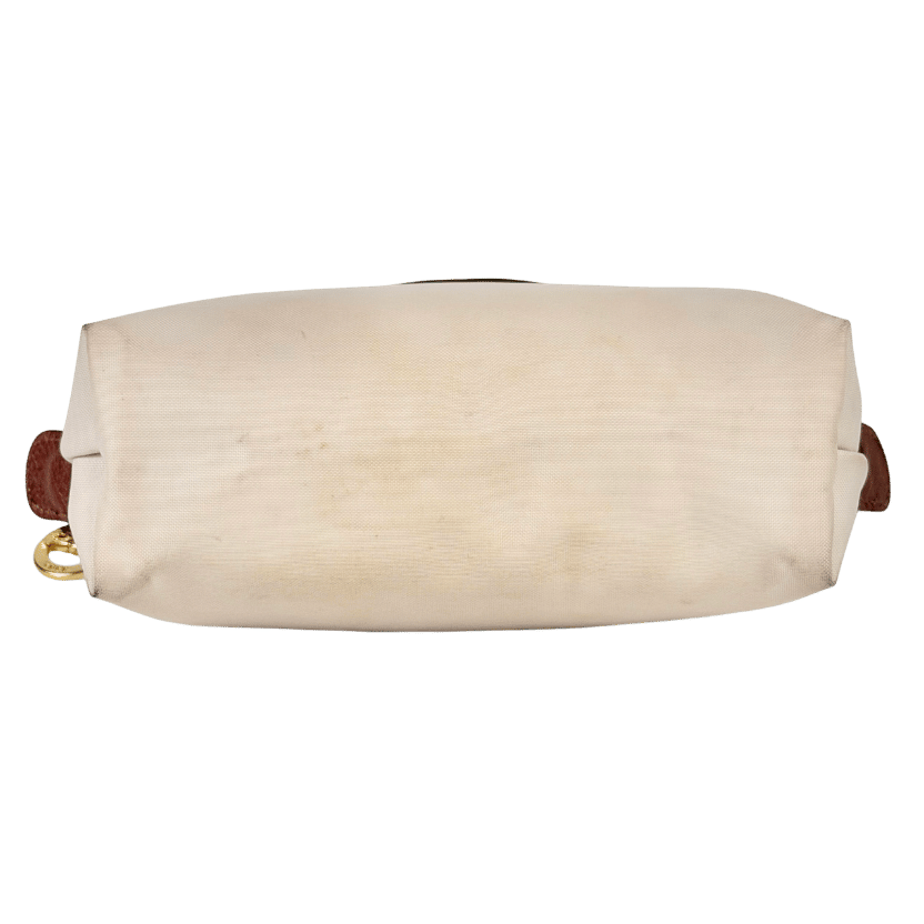 LONGCHAMP Beige Le Pliage Original Pouch With Handle