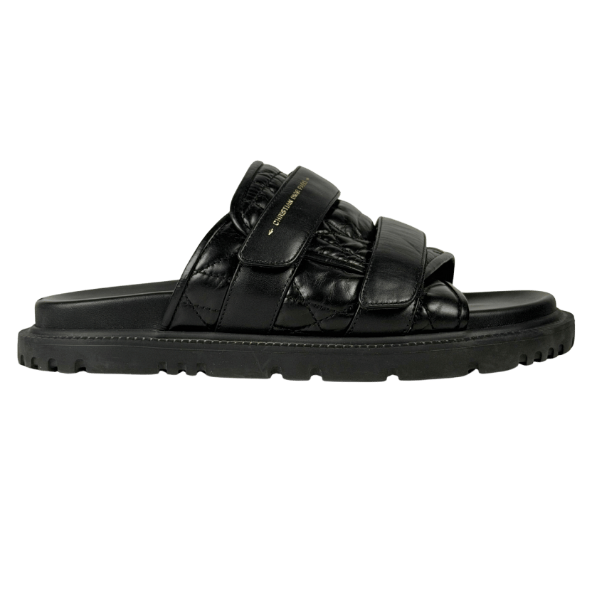 DIOR Black D-wander Touch-strap Sandals UK 6 EU 39