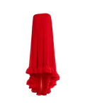 Lanvin Red Bustier Plisse 2008 Runway High Low Dress UK 8