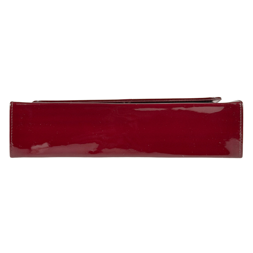 CAREL PARIS Madeleine  Burgundy Patent Leather Shoulder Bag