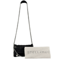 Stella McCartney The Falabella Mini Vegetarian Textured-leather Shoulder Bag - Black / Silver