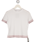 ASOS Short Sleeve Double Layer Polka Dot Top In White UK M