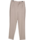 4th & RECKLESS Beige Grey Pleated Tapered Tailored Trousers UK 8