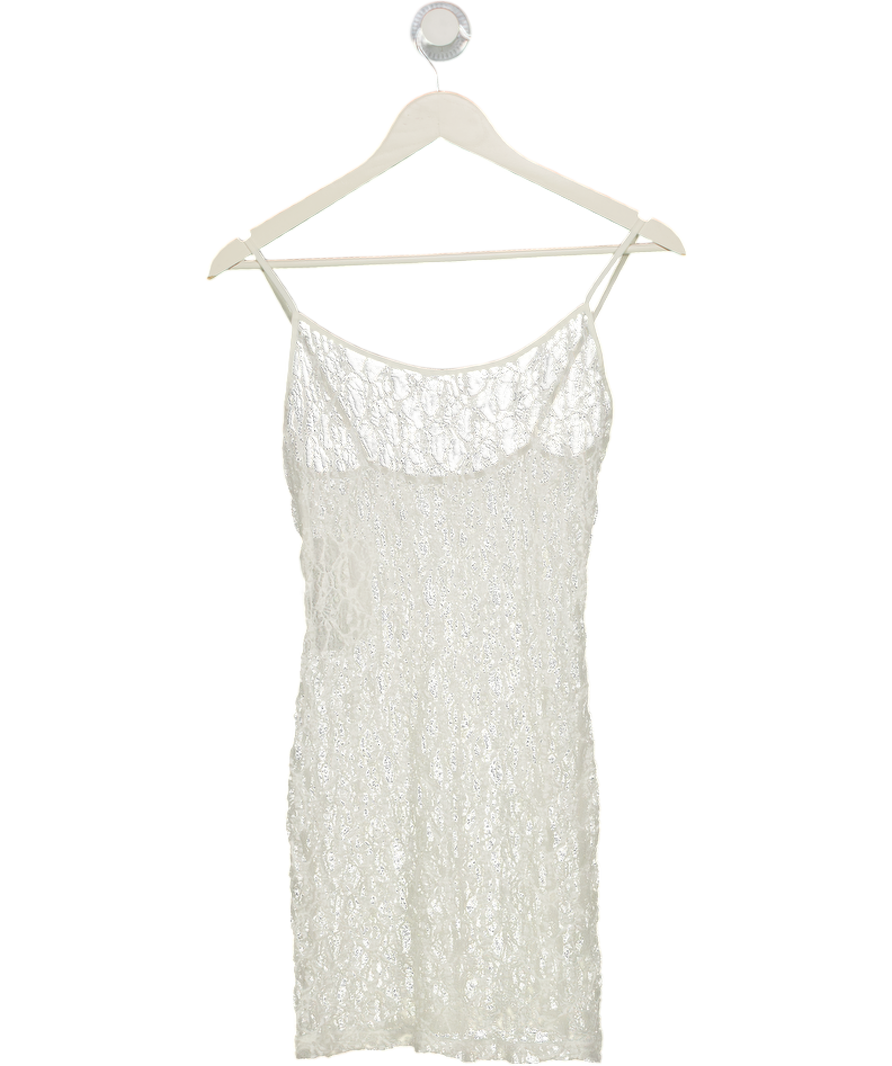 SWIM BY DI Short White Lace Dress UK S